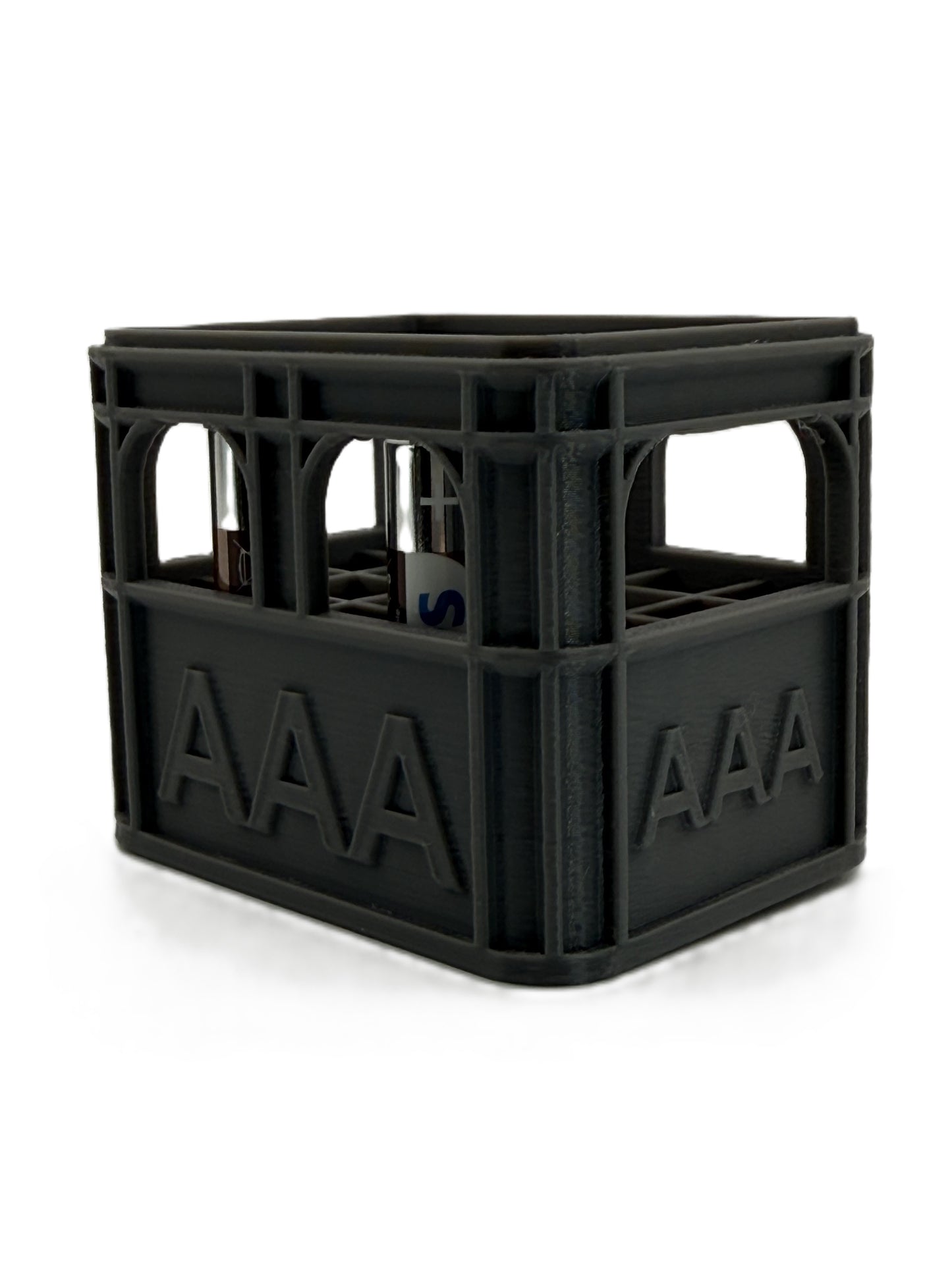 Batteriholder – Ølkasse Design (Stabelbar)