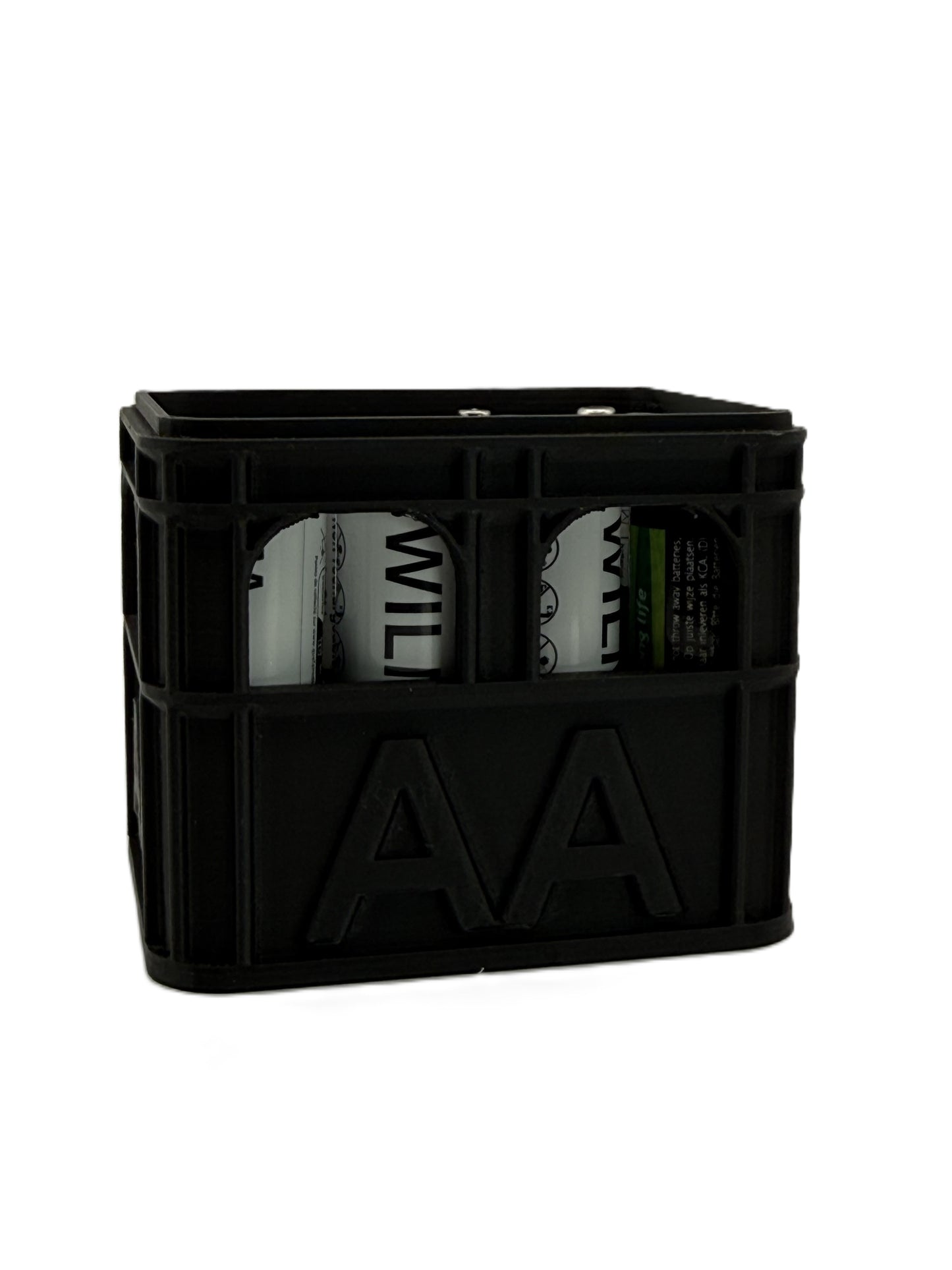 Batteriholder – Ølkasse Design (Stabelbar)