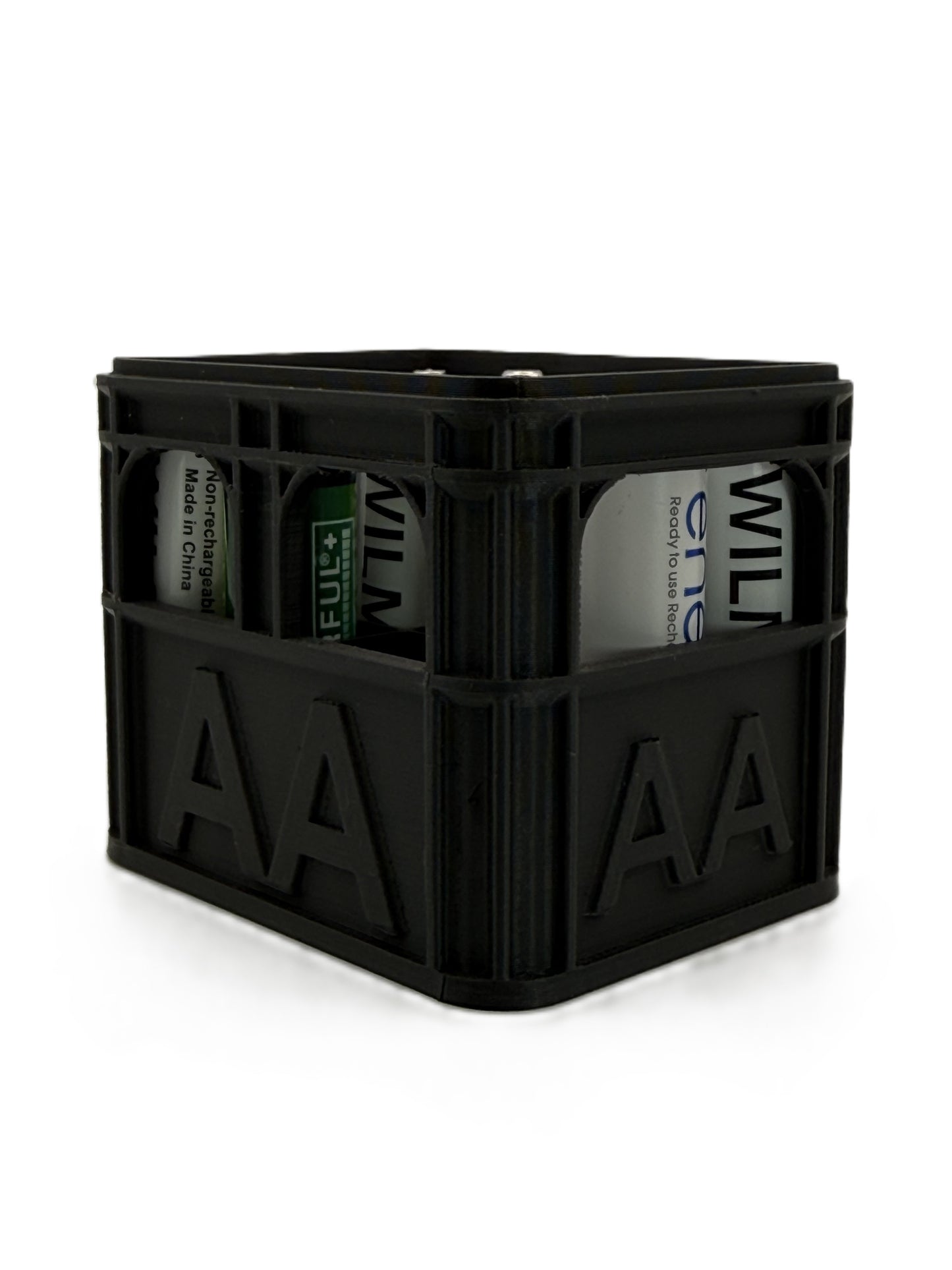 Batteriholder – Ølkasse Design (Stabelbar)