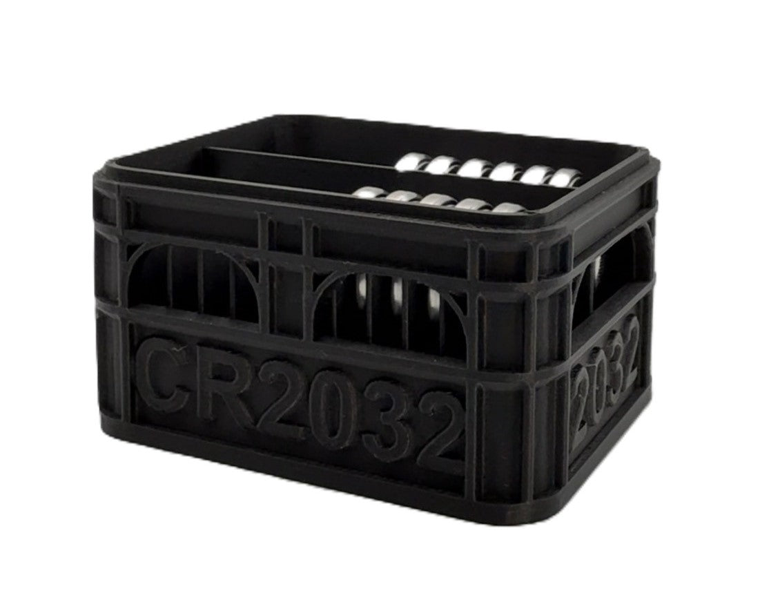Batteriholder – Ølkasse Design (Stabelbar)