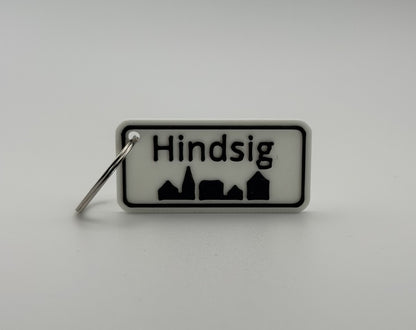 Personalized keychain with city name