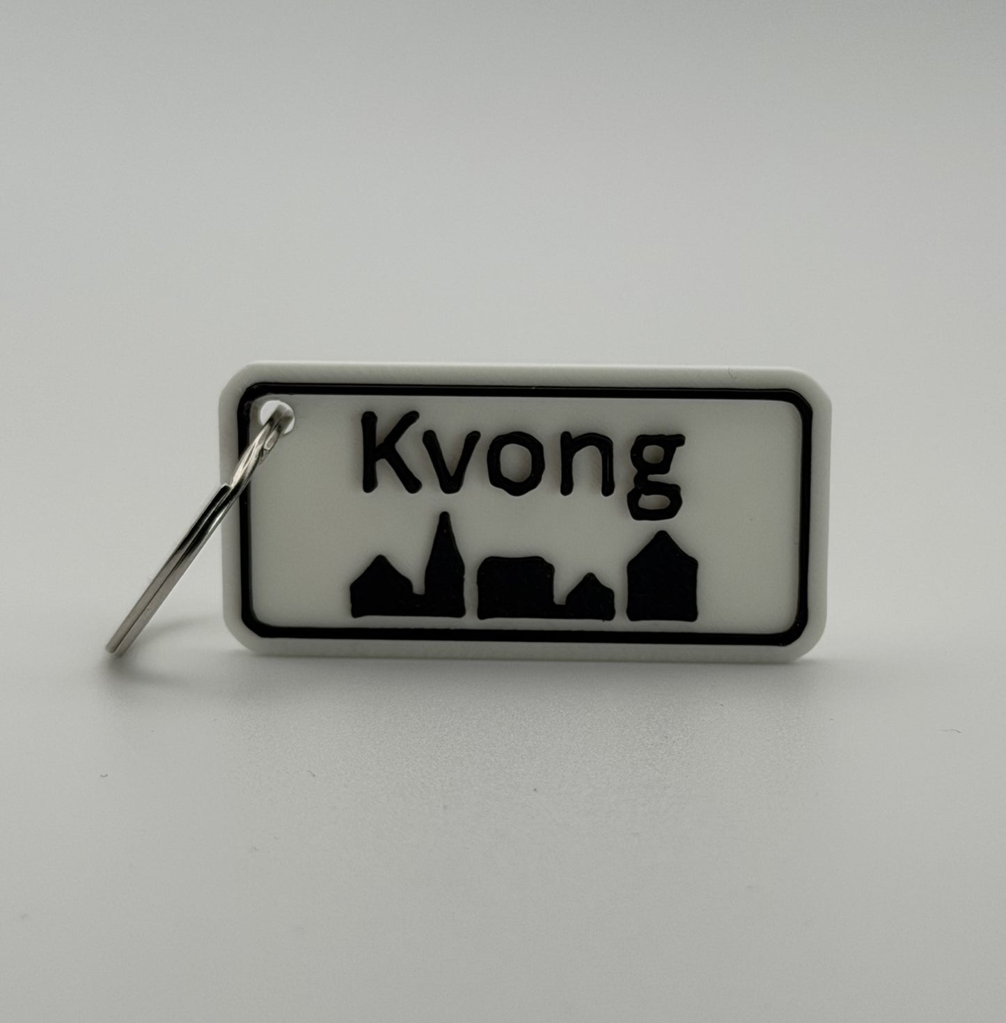 Personlig nøglering med bynavn