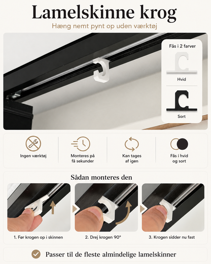 Curtain track hook - easy hanging hook for curtain tracks