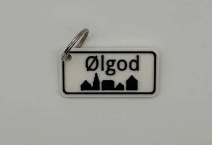Personalized keychain with city name