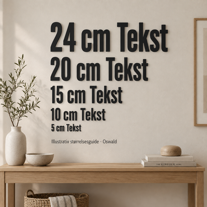 Personlige 3D-bogstaver til væg – design din egen tekst