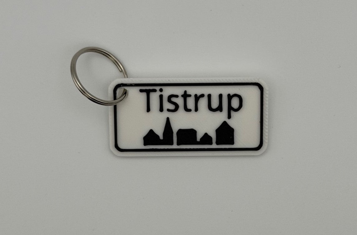 Personlig nøglering med bynavn