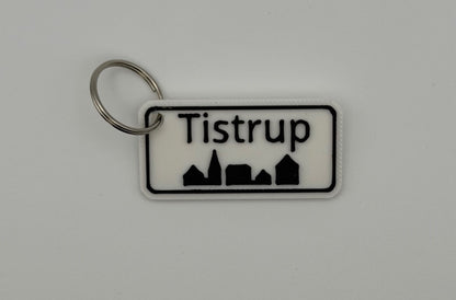 Personalized keychain with city name